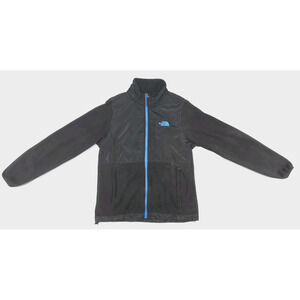 The North Face Jacket Womens 2XL Black Polartec Fleece Full Zip Denali Blue Trim
